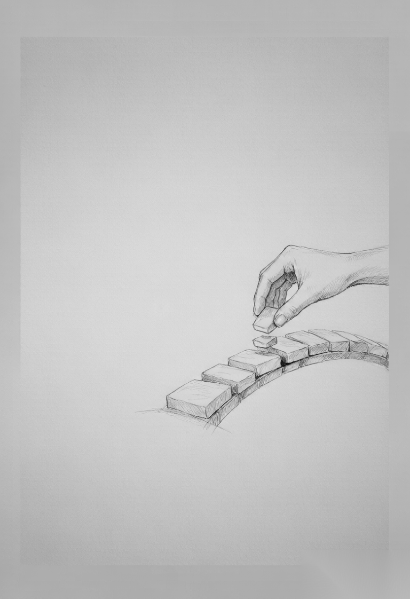 最后几块努力之石让整座桥真正连通