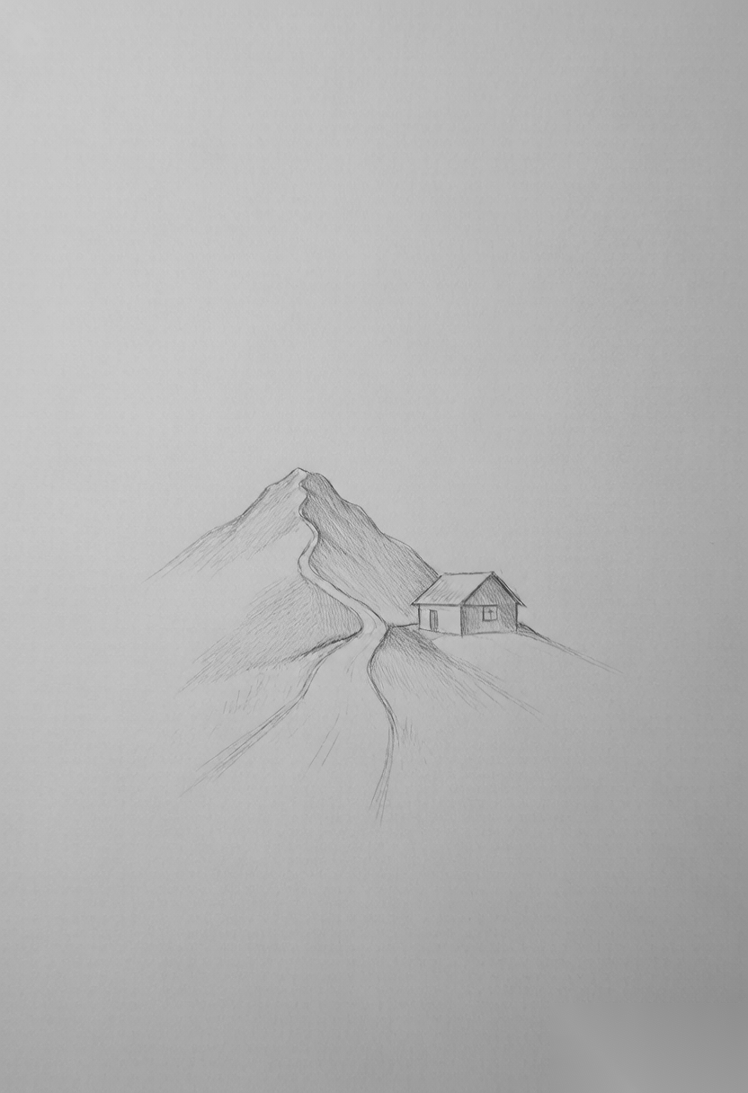 一条小路同时通向山顶与宁静的小屋