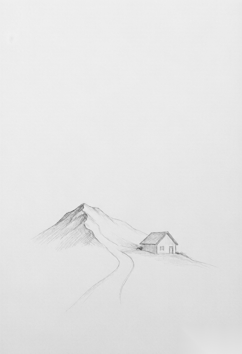 一条小路同时通向山顶与宁静的小屋